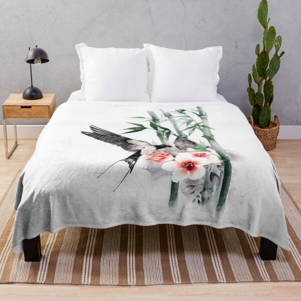 Item preview, Swallow with Bamboo and flowers designed and sold by RonelBroderick.