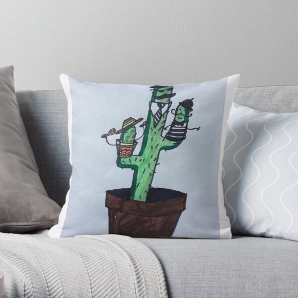 Fancy cactus Throw Pillow