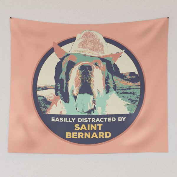 Item preview, Easilly distracted by Saint Bernard dog designed and sold by Lemomo-zoo.
