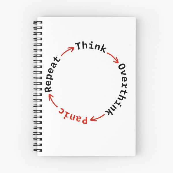 Item preview, Think, overthink, panic, repeat designed and sold by TheCurioArtShop.