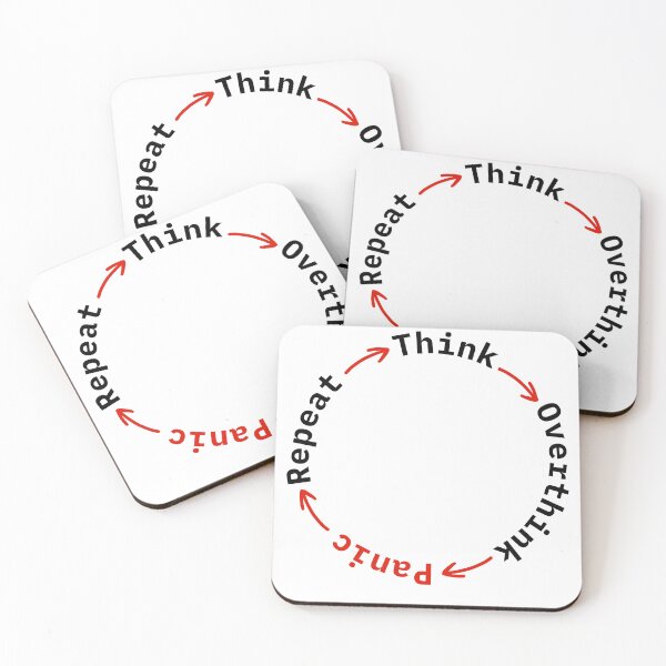 Item preview, Think, overthink, panic, repeat designed and sold by TheCurioArtShop.