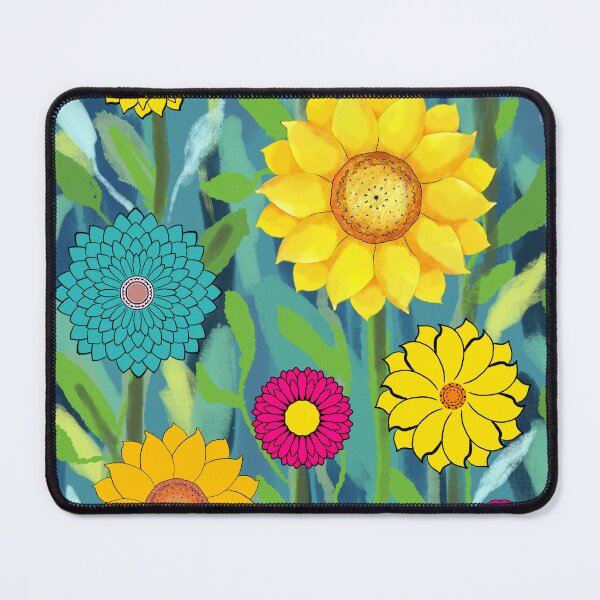 Item preview, Sunflowers and Bright wild flowers designed and sold by A Sweet Fragrance Art.