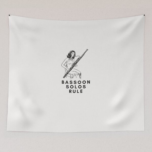 Item preview, Bassoon Solos Rule, funny design for white t-shirt, magnets, mugs and more! designed and sold by JCMCDesigns.