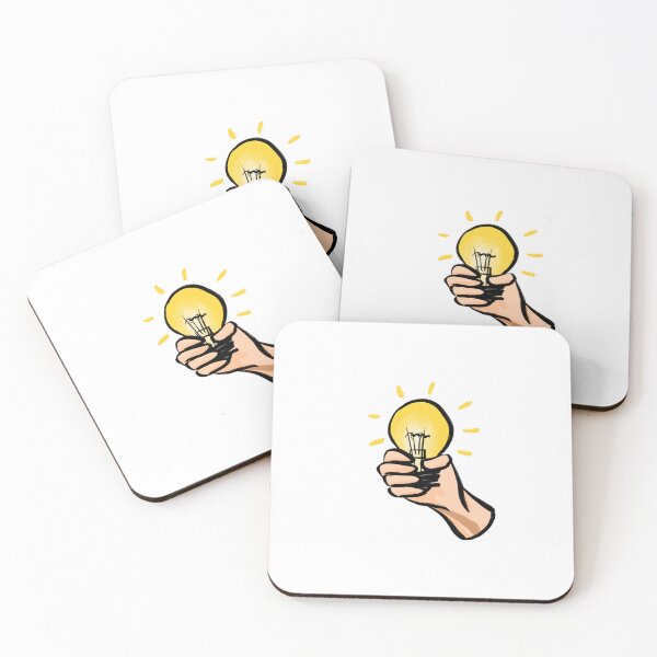 Item preview, Grasping New Ideas - Hand holding light bulb designed and sold by StudioHitsu.