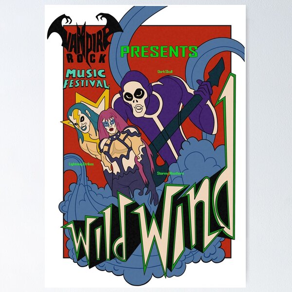 Item preview, Vampire Rock Wild Wind Poster designed and sold by mothmanatee.