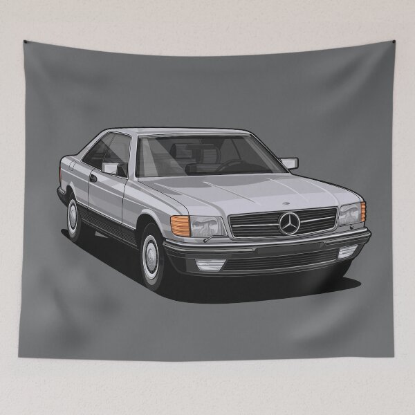 Item preview, Artwork Mercedes C 126 Series 500 SEC - Luxury Legend - coupe designed and sold by SketchNinja.