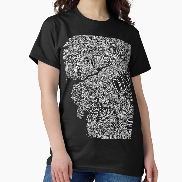 Item preview, Typographic Map of Gothenburg (Black) designed and sold by sarkobang.