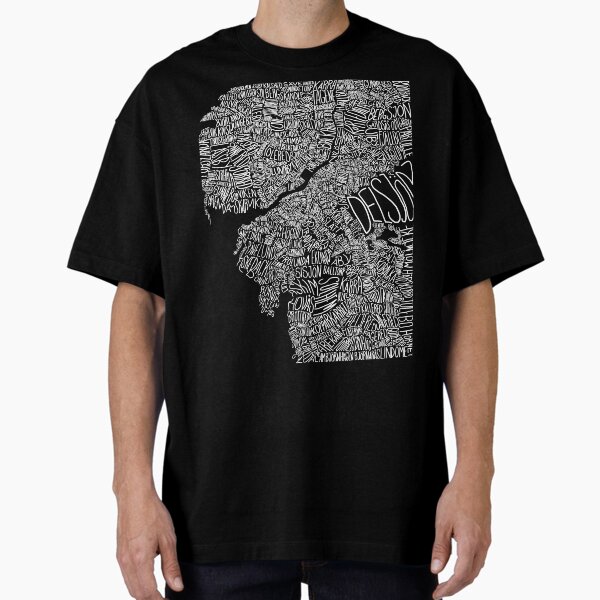 Item preview, Typographic Map of Gothenburg (Black) designed and sold by sarkobang.