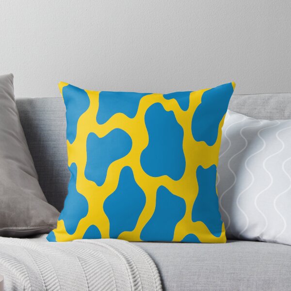 Item preview, Blue and yellow cow print  designed and sold by DemonicGloom.