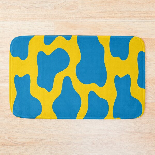 Item preview, Blue and yellow cow print  designed and sold by DemonicGloom.