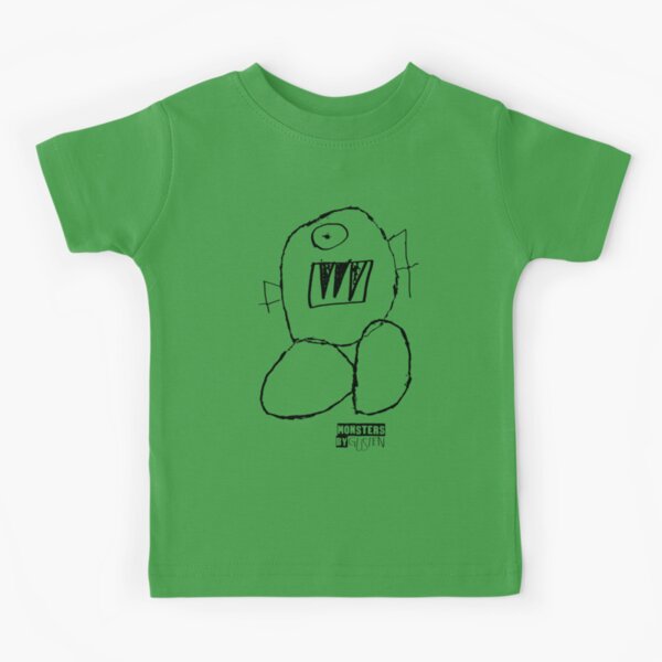 Monsters By Gusten #4 BLACK Kids T-Shirt