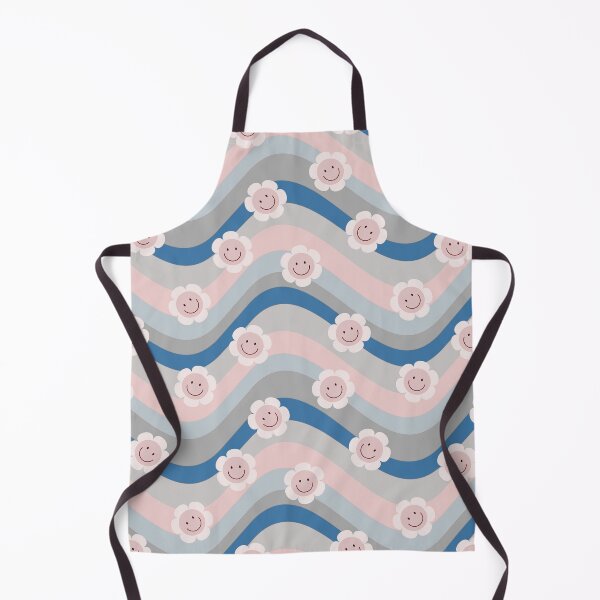 Aperçu de l'œuvre Happy Pink Daisies Retro Swirl Pattern créée et vendue par HappyLifeCreate.