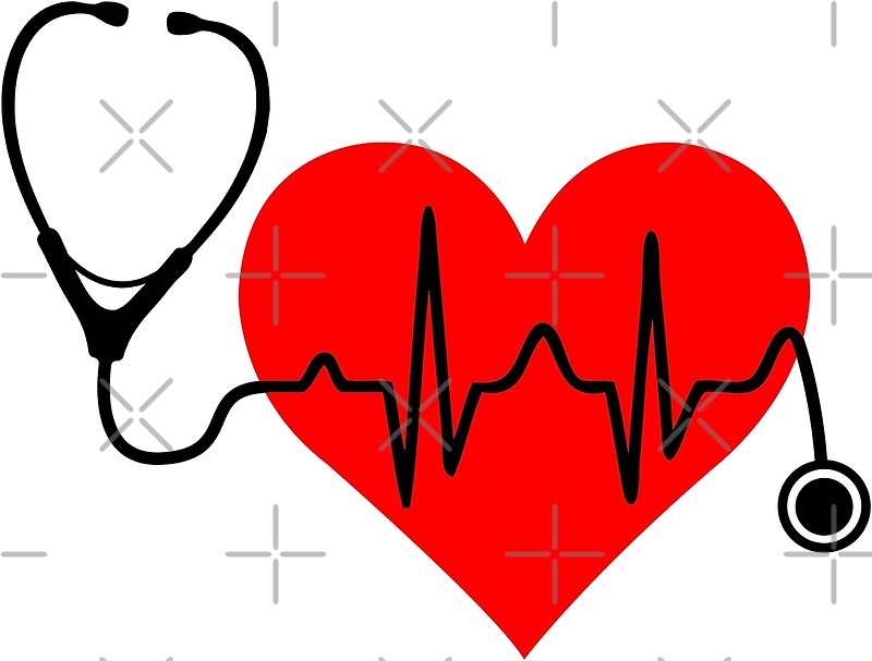 "Stethoscope Heartbeat Heart " by heeheetees Redbubble