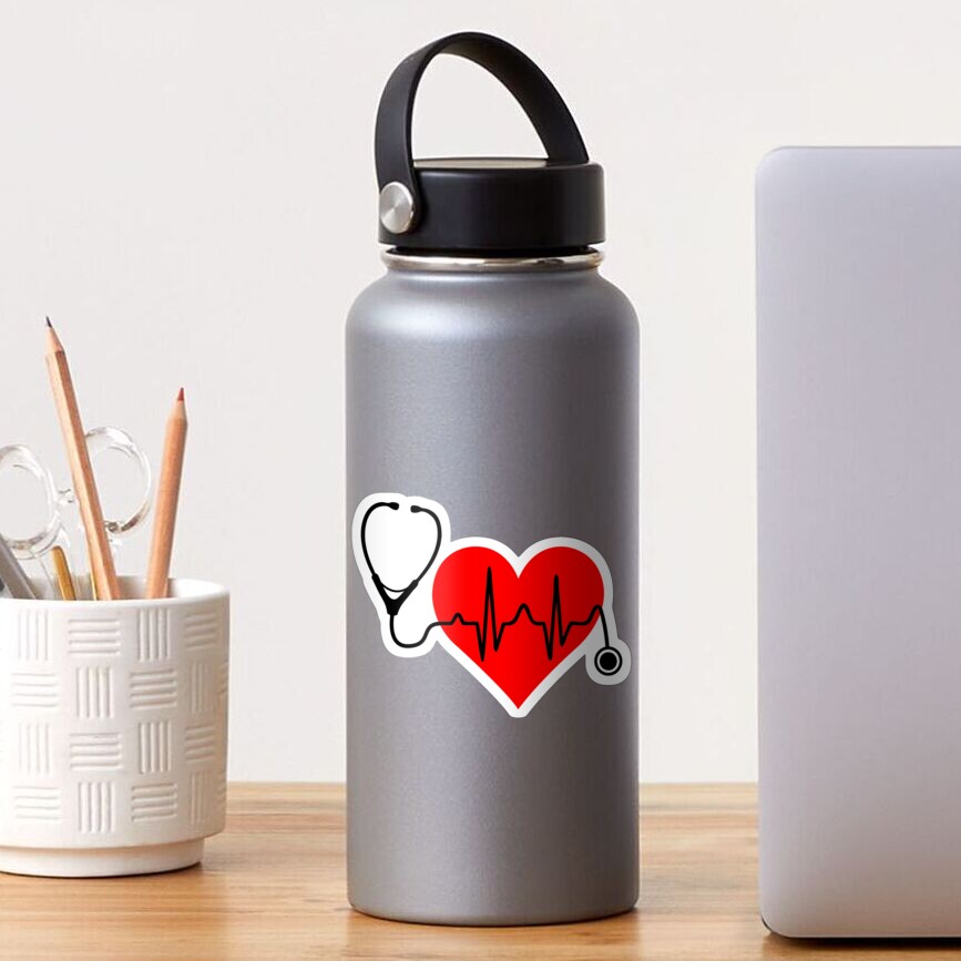 Stethoscope Heartbeat Heart Sticker