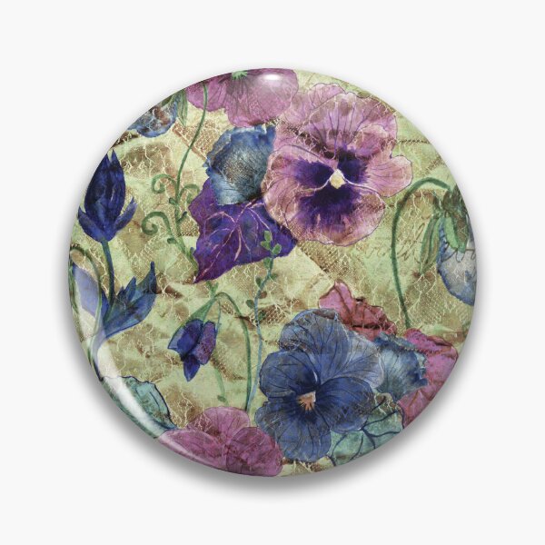 Item preview, Vintage elegant  and classy purple and pink Wild Flowers pattern Throw  pillow  gift for wife gift for gilfriend gift for flower lovers gift for botanists  designed and sold by GhostAmine.