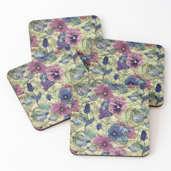 Item preview, Vintage elegant  and classy purple and pink Wild Flowers pattern Throw  pillow  gift for wife gift for gilfriend gift for flower lovers gift for botanists  designed and sold by GhostAmine.