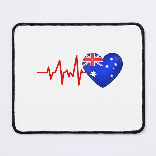 Item preview, HEARTBEAT AUSTRALIA AUSTRALIAN  FLAG ECG GIFT IDEA designed and sold by melshirt-shop.