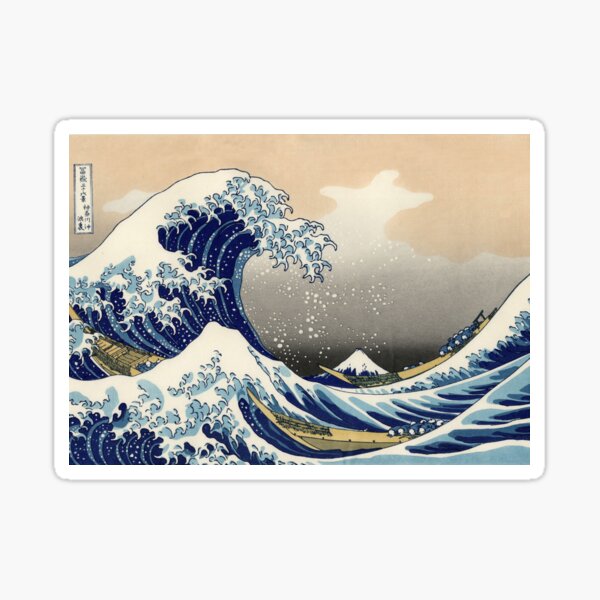 Sticker Ordinateur Portable Grande Vague de Kanagawa - TenStickers