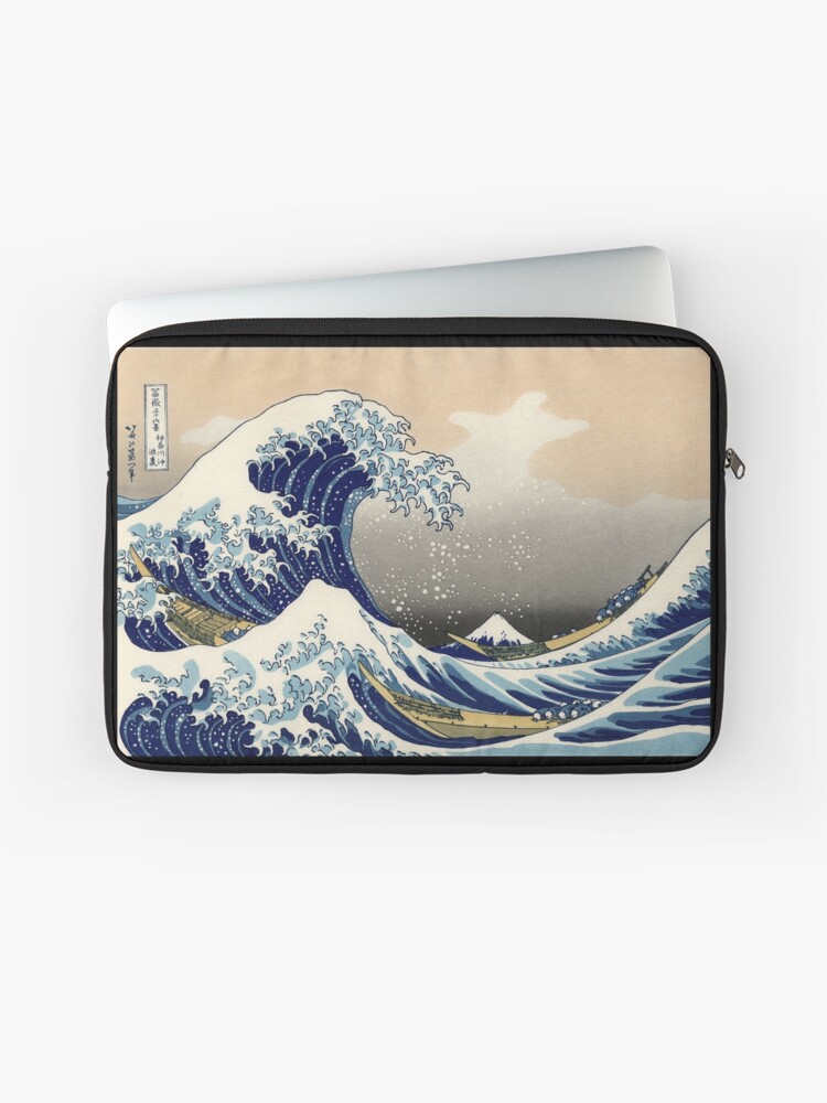 Graphic Ocean Wave Gift Hokusai Japanese Wave Design With The Great Wave Off Kanagawa Art Laptop Sleeve for Sale by Classic Visions Gallery Redbubble