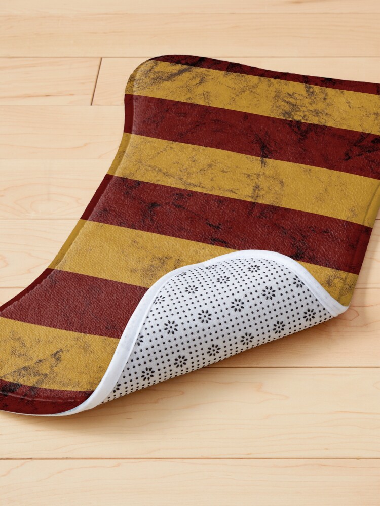Alternate view of Vintage Red and Gold Geometric Striped Pattern Pet Mat