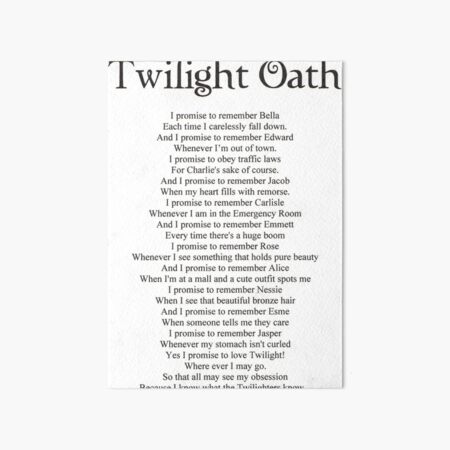 Twilight Oath Art Board Print