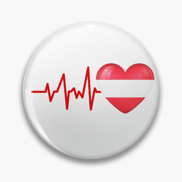 Item preview, HEARTBEAT AUSTRIA FLAG ECG GIFT IDEA designed and sold by melshirt-shop.
