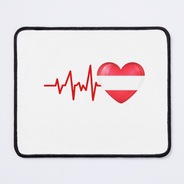 Item preview, HEARTBEAT AUSTRIA FLAG ECG GIFT IDEA designed and sold by melshirt-shop.
