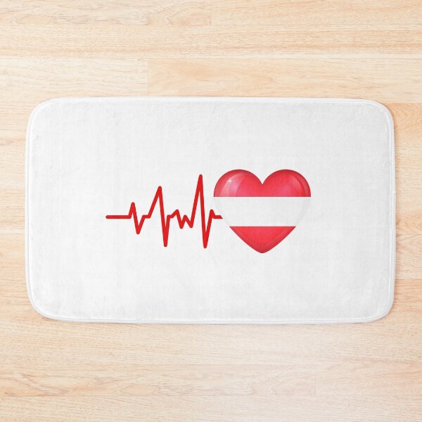 Item preview, HEARTBEAT AUSTRIA FLAG ECG GIFT IDEA designed and sold by melshirt-shop.