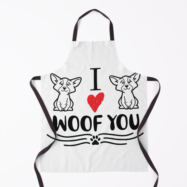 Item preview, "I WOOF YOU" cute and funny dog quote DOG Mat for entrance gift for mom for dog dad dog lovers designed and sold by GhostAmine.