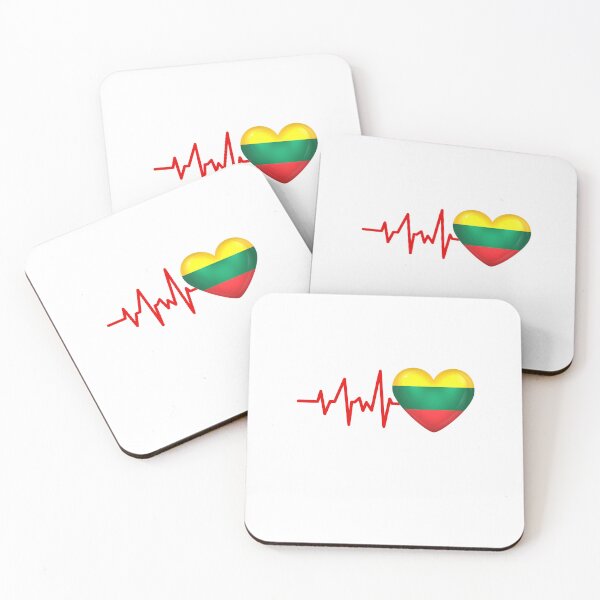 Item preview,  HEARTBEAT LITHUANIA FLAG ECG GIFT IDEA designed and sold by melshirt-shop.