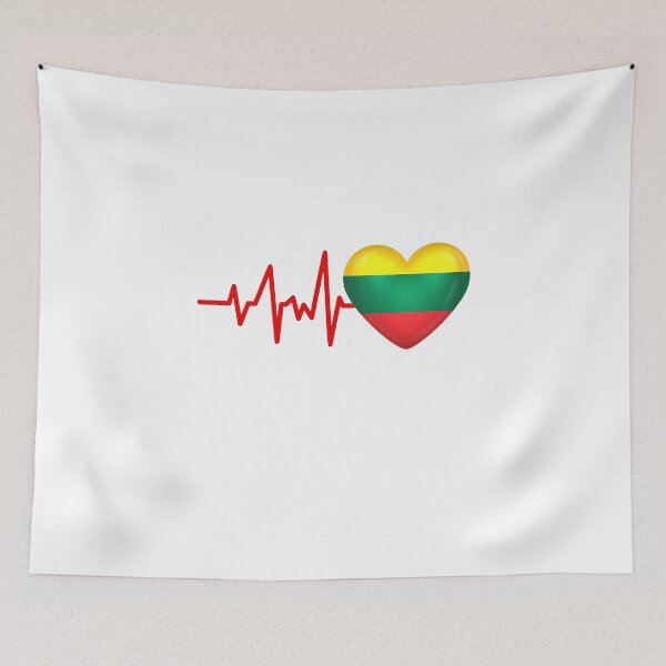 Item preview,  HEARTBEAT LITHUANIA FLAG ECG GIFT IDEA designed and sold by melshirt-shop.