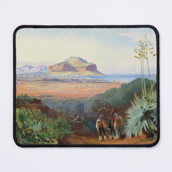 Item preview, Palermo, Sicily, with Monte Pellegrino | Edward Lear | 1860 Italian Art designed and sold by CJET.