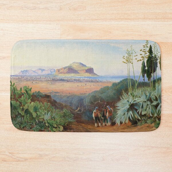 Item preview, Palermo, Sicily, with Monte Pellegrino | Edward Lear | 1860 Italian Art designed and sold by CJET.