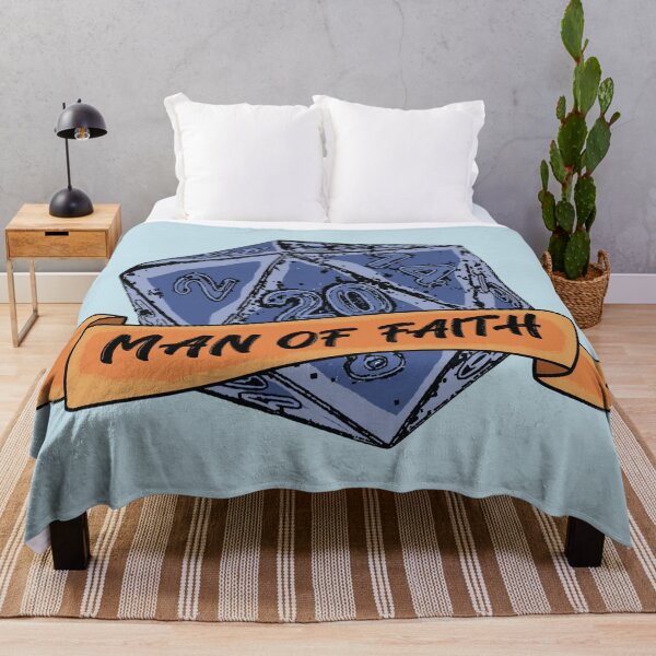 Item preview, man of faith - D20 dice - funny nerd designed and sold by nerdy-northern.