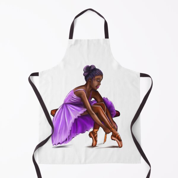 Item preview, ballerina getting ready, lacing her ballet shoes - brown skin ballerina. Top 10 Best ballerina gifts. Top 10 gifts for black women designed and sold by Artonmytee.