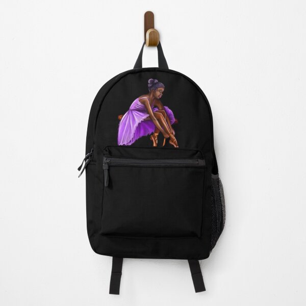 Item preview, ballerina getting ready, lacing her ballet shoes - brown skin ballerina. Top 10 Best ballerina gifts. Top 10 gifts for black women  designed and sold by Artonmytee.
