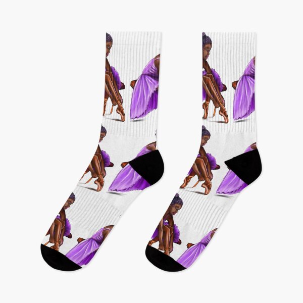 Item preview, ballerina getting ready, lacing her ballet shoes - brown skin ballerina. Top 10 Best ballerina gifts. Top 10 gifts for black women  designed and sold by Artonmytee.