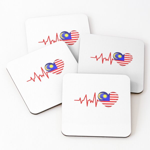 Item preview, HEARTBEAT MALAYSIA FLAG ECG GIFT IDEA designed and sold by melshirt-shop.