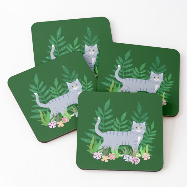 Item preview, Grey Cat in a Garden designed and sold by OutOfNowhere.