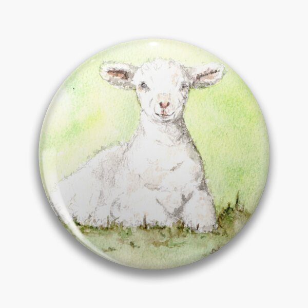 Item preview, Lamb in the grass, oval shape designed and sold by Sandra  Steinke.