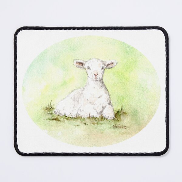 Item preview, Lamb in the grass, oval shape designed and sold by Sandra Steinke.