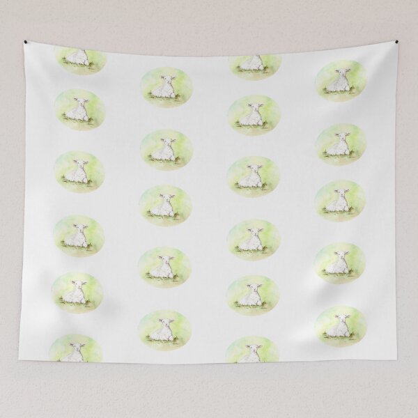 Item preview, Lamb in the grass, oval shape designed and sold by Sandra  Steinke.