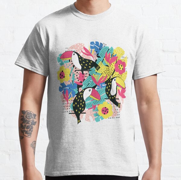 Toucan floral pattern Classic T-Shirt