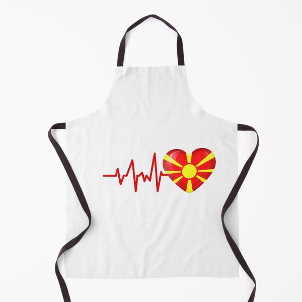 Item preview, HEARTBEAT MACEDONIA MACEDONIAN FLAG ECG GIFT IDEA designed and sold by melshirt-shop.