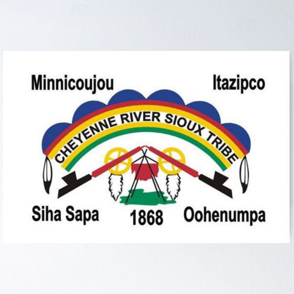 Item preview, Flag of Cheyenne River Sioux tribe Indian Reservation South Dakota USA designed and sold by Beluga Cat.
