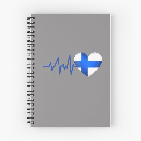 Item preview, HEARTBEAT FINLAND FLAG ECG GIFT IDEA designed and sold by melshirt-shop.