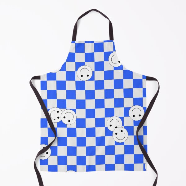Item preview, Blue Checkered Smiley Face designed and sold by ingridtank.