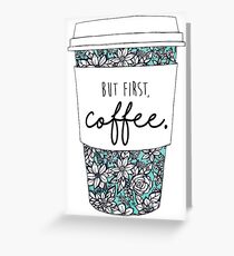 Blumenkaffee Grußkarte