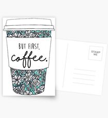 Floral Coffee Postcards