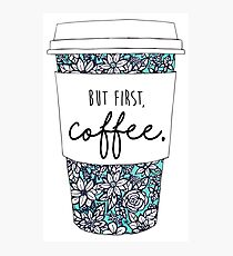 Floral Coffee Photographic Print